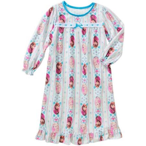New Disney Flannel Nightgown Disney princesses Frozen Baby Toddler Girls 12 mons - Picture 3 of 3